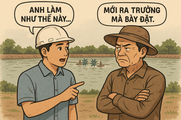 Cuộc trò chuyện bên hồ tôm